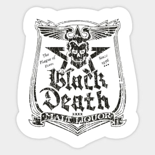 Black Death Malt Liquor 70s Black - VINTAGE RETRO STYLE Sticker